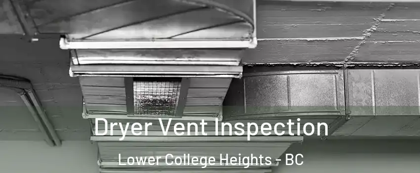  Dryer Vent Inspection Lower College Heights - BC